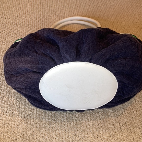 Vera Bradley Terry Navy Cupcakes Green Tote w/Cos - Picture 3 of 7